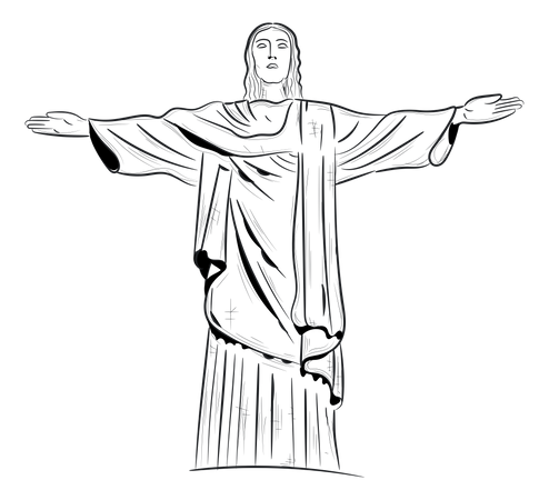 Estatua redentor  Ilustración