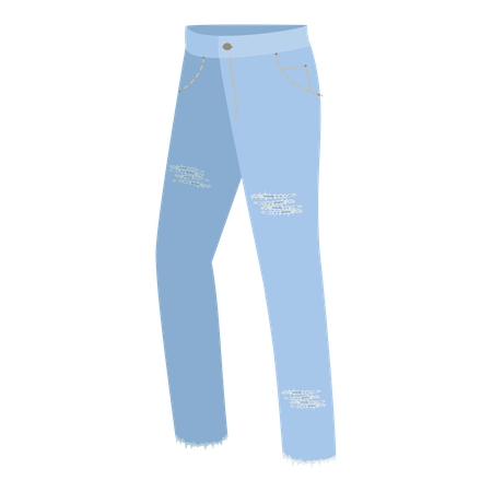 Estilos de jeans  Ilustração