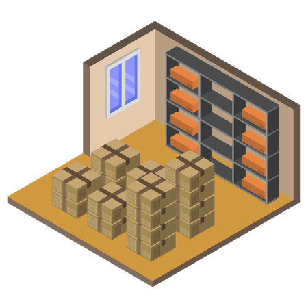 Armazenamento de suprimentos  Ilustração