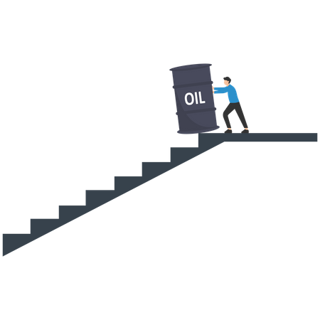 Ações da empresa petrolífera  Ilustração