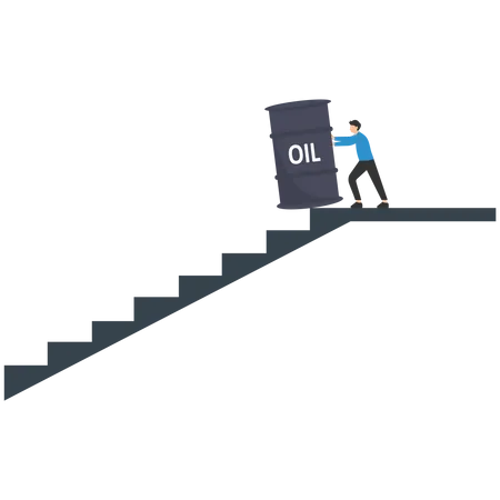 Ações da empresa petrolífera  Ilustração