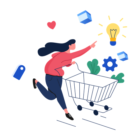Estratégia de marketing para comércio eletrônico  Illustration