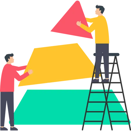 Estrategia de trabajo en equipo  Ilustración