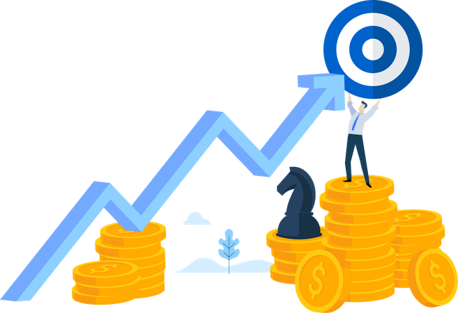 Conjunto de negocios Estrategia de negocios  Ilustración