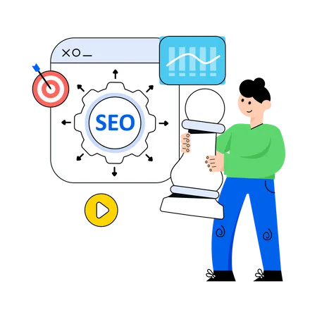 Estrategia SEO  Ilustración