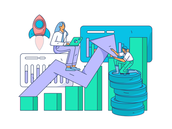 Estratégias de crescimento empresarial  Ilustração