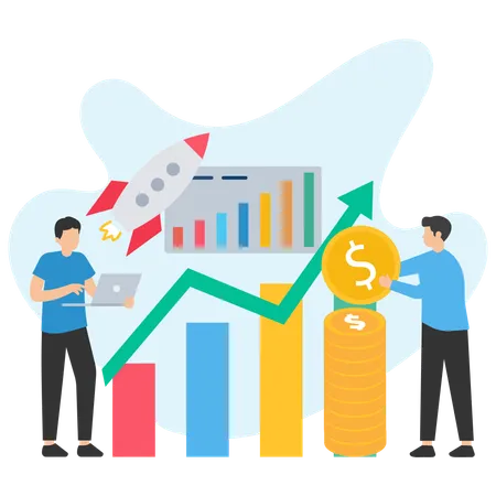 Estratégias de crescimento empresarial  Ilustração