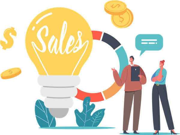 Informações de análise de vendas  Ilustração