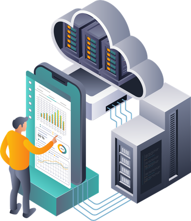 Estratégias para Manutenção Analítica de Servidores Cloud  Ilustração