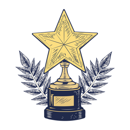 Troféu estrela  Ilustração