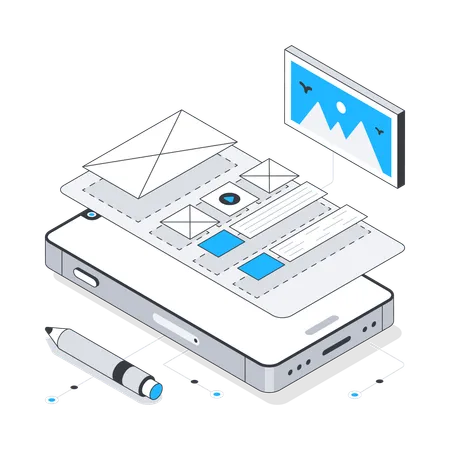 Estructura de alambre móvil  Ilustración