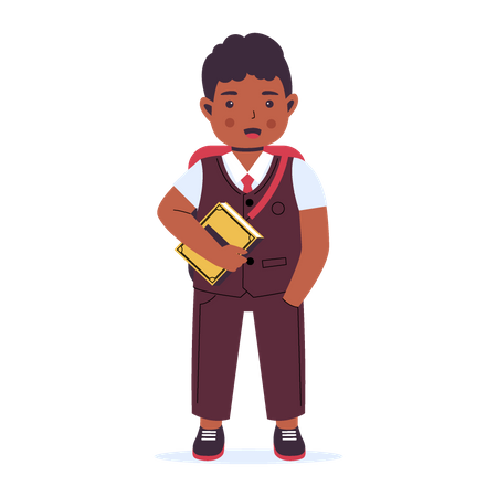 Menino de escola  Ilustração