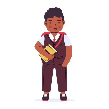 Menino de escola  Ilustração