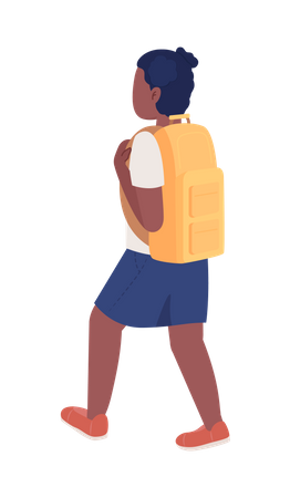 Estudante de escola africana  Ilustração