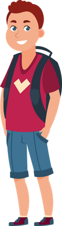 Estudante de escola  Ilustração