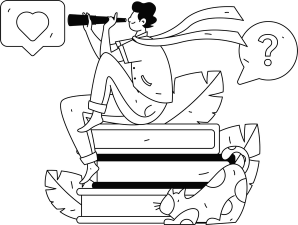 Estudante tenta encontrar livro perdido para se preparar para prova  Ilustração