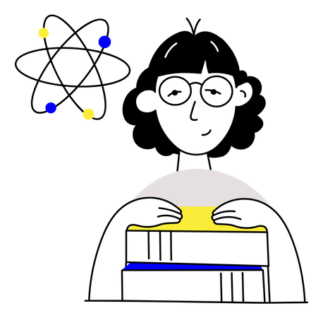 Estudiante de ciencias  Ilustración