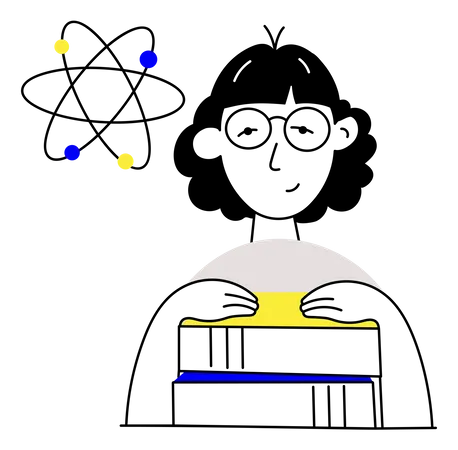 Estudiante de ciencias  Ilustración