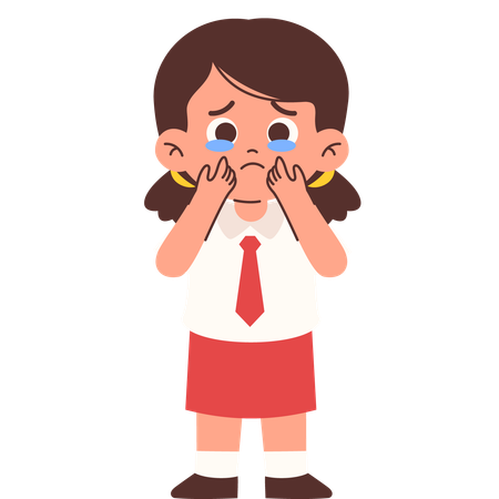 Estudiante de primaria molesto  Ilustración