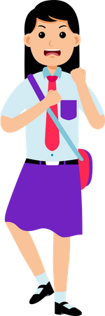 Estudiante enojada  Ilustración
