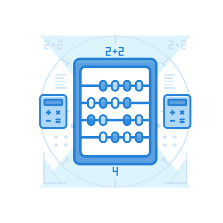 Estudio de matemáticas  Ilustración