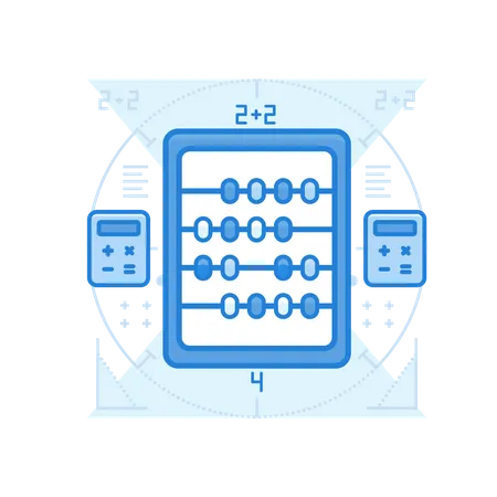 Estudio de matemáticas  Ilustración