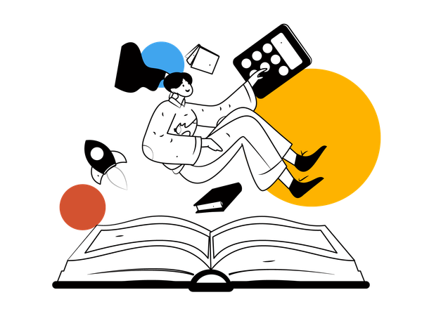 Estudio de matemáticas  Ilustración
