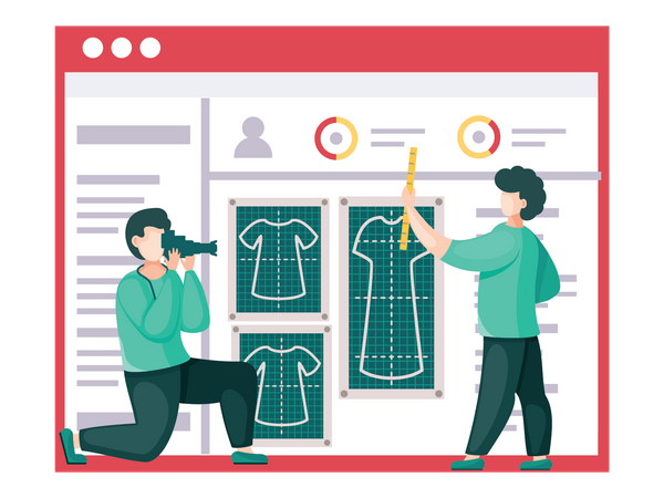 Estúdio de moda on-line  Ilustração