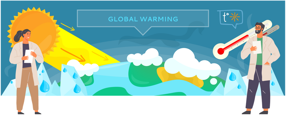 Estudio sobre las temperaturas globales  Ilustración