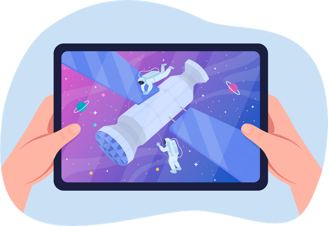 Estudo astronômico on-line  Ilustração
