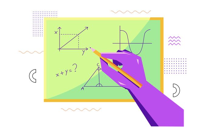 Estudar geometria  Ilustração