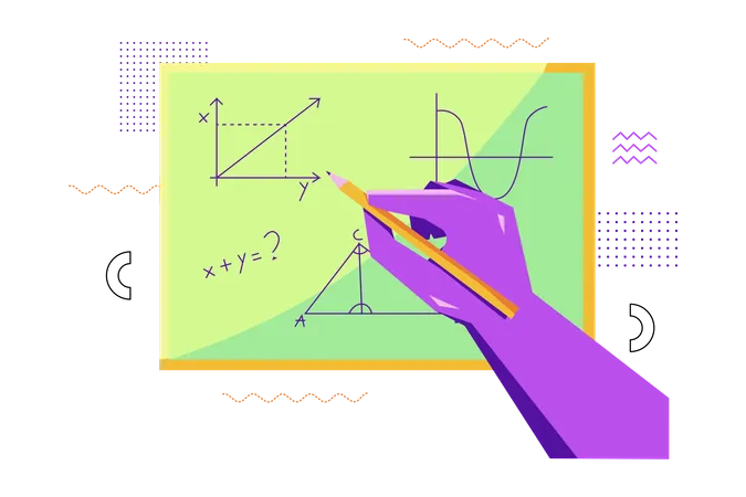 Estudar geometria  Ilustração