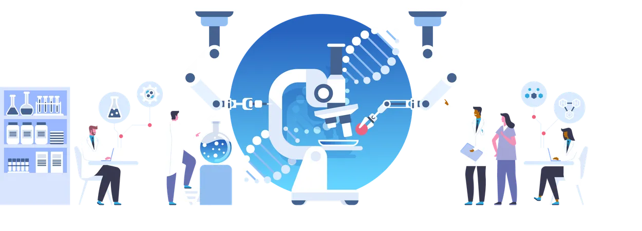 Estudo de laboratório  Ilustração