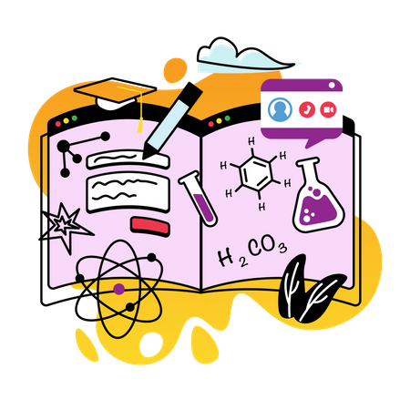 Estudar química  Ilustração