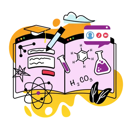 Estudar química  Ilustração