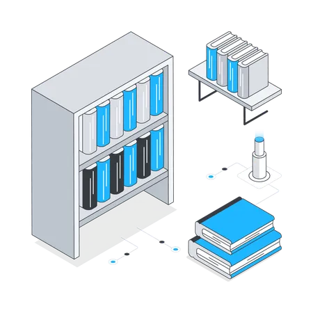 Support à livres  Illustration