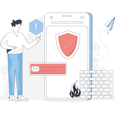 Étapes pour protéger les données contre les pirates informatiques, avec des conseils et des mesures de sécurité pour la sécurité en ligne  Illustration