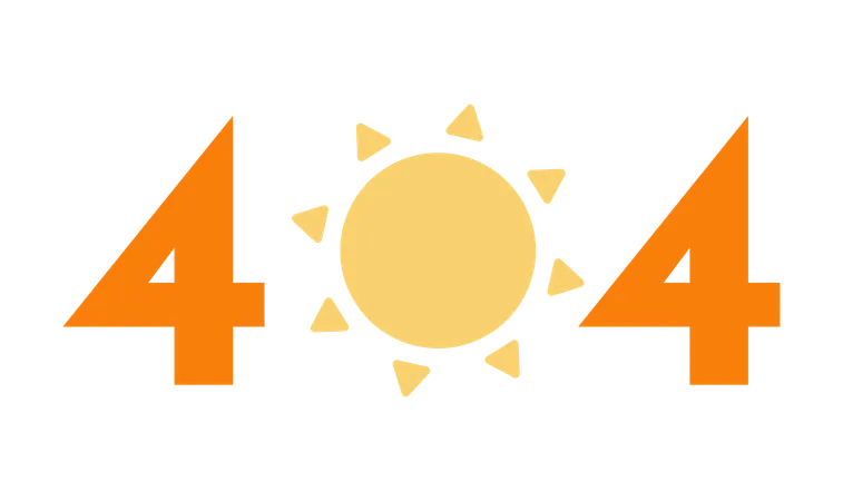 Erreur 404 du soleil d'été  Illustration