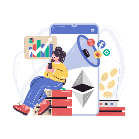 Ethereum-Ankündigung  Illustration
