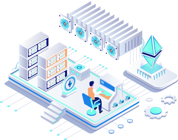 Extraction de crypto-monnaie Ethereum  Illustration