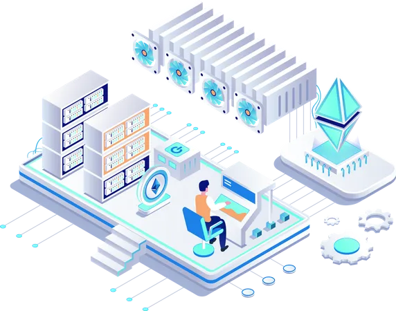 Extraction de crypto-monnaie Ethereum  Illustration