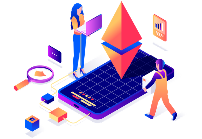 Ethereum mining  Illustration