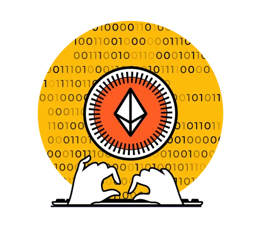 Ethereum mining  Illustration