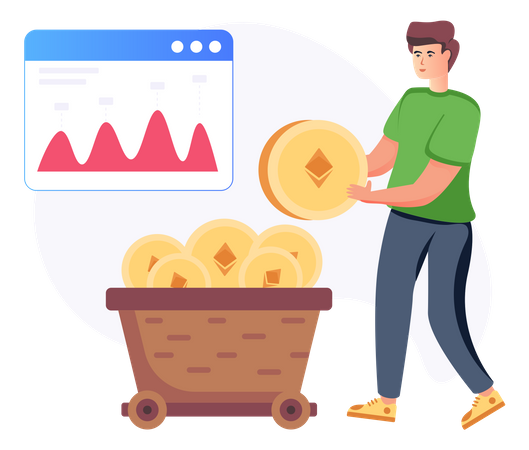 Ethereum Mining  Illustration