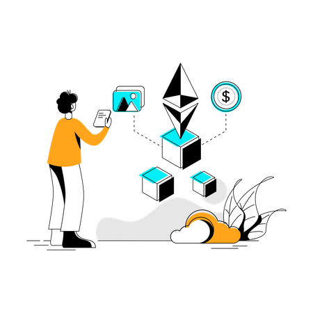 Ethereum-Netzwerk  Illustration