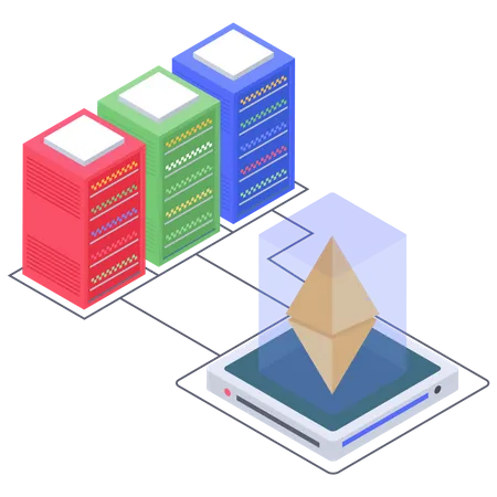 Ethereum-Serververbindung  Illustration