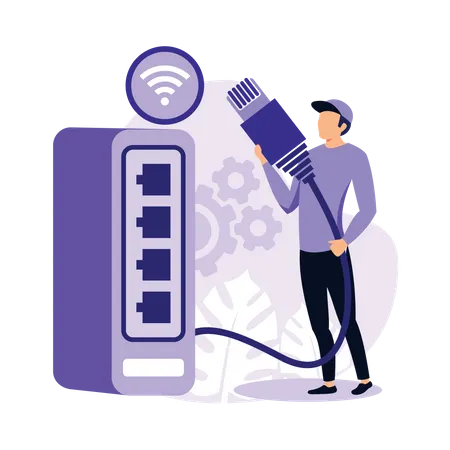 Ethernet socket  Illustration