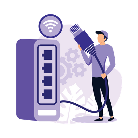 Ethernet socket  Illustration