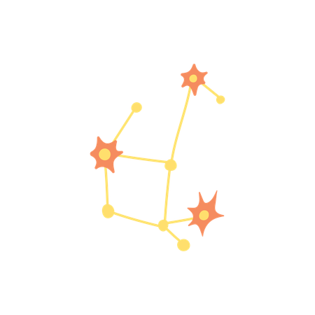 Constellation d'étoiles  Illustration