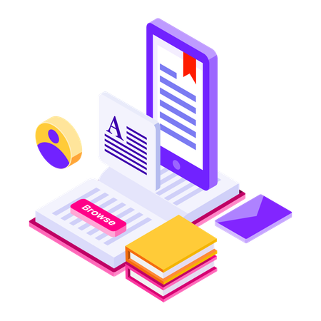 Étude en ligne  Illustration